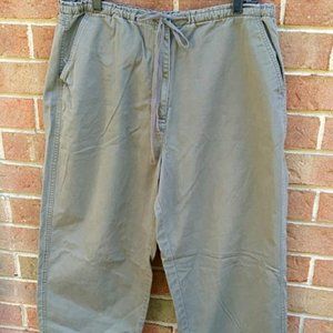 Olive Green Drawstring Pants